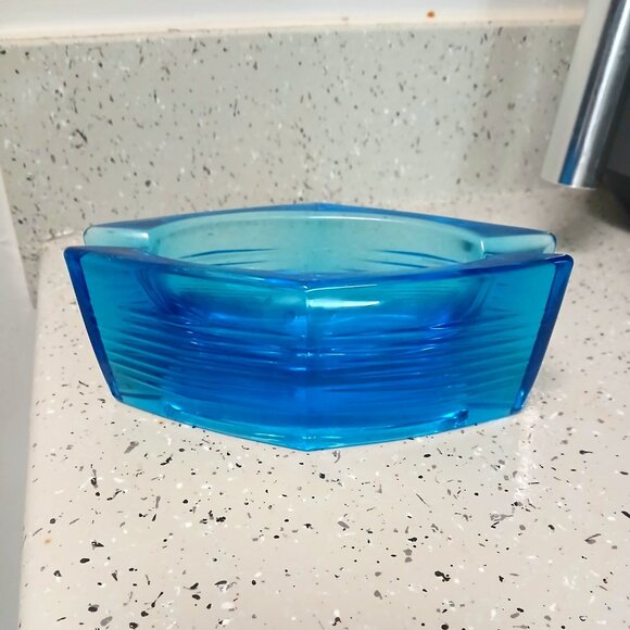 Other - Collectable  Vintage Blue Glass Ashtray